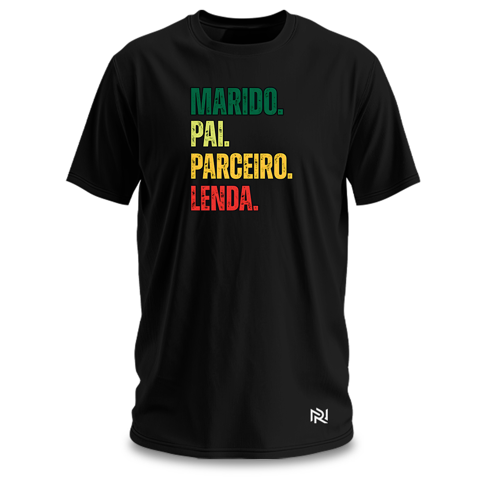 Camiseta Masculina Marido Pai Parceiro Lenda