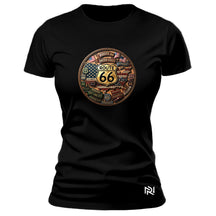 Camiseta Feminina Baby Look Mapa Rota 66