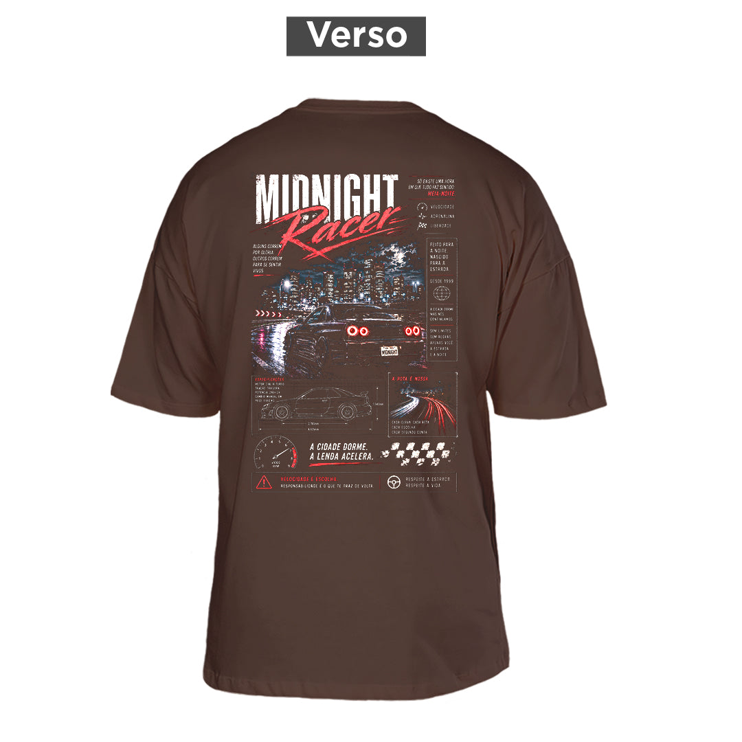 Camiseta Oversized Midnight Racer, costas: estampa principal