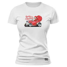 Camiseta Feminina Baby Look Noel Hotrod