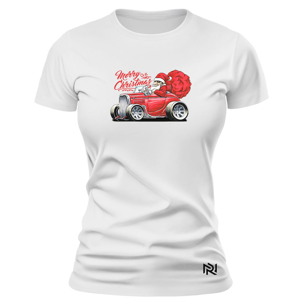 Camiseta Feminina Baby Look Noel Hotrod