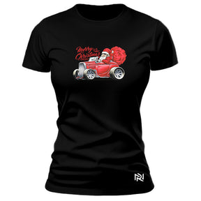 Camiseta Feminina Baby Look Noel Hotrod