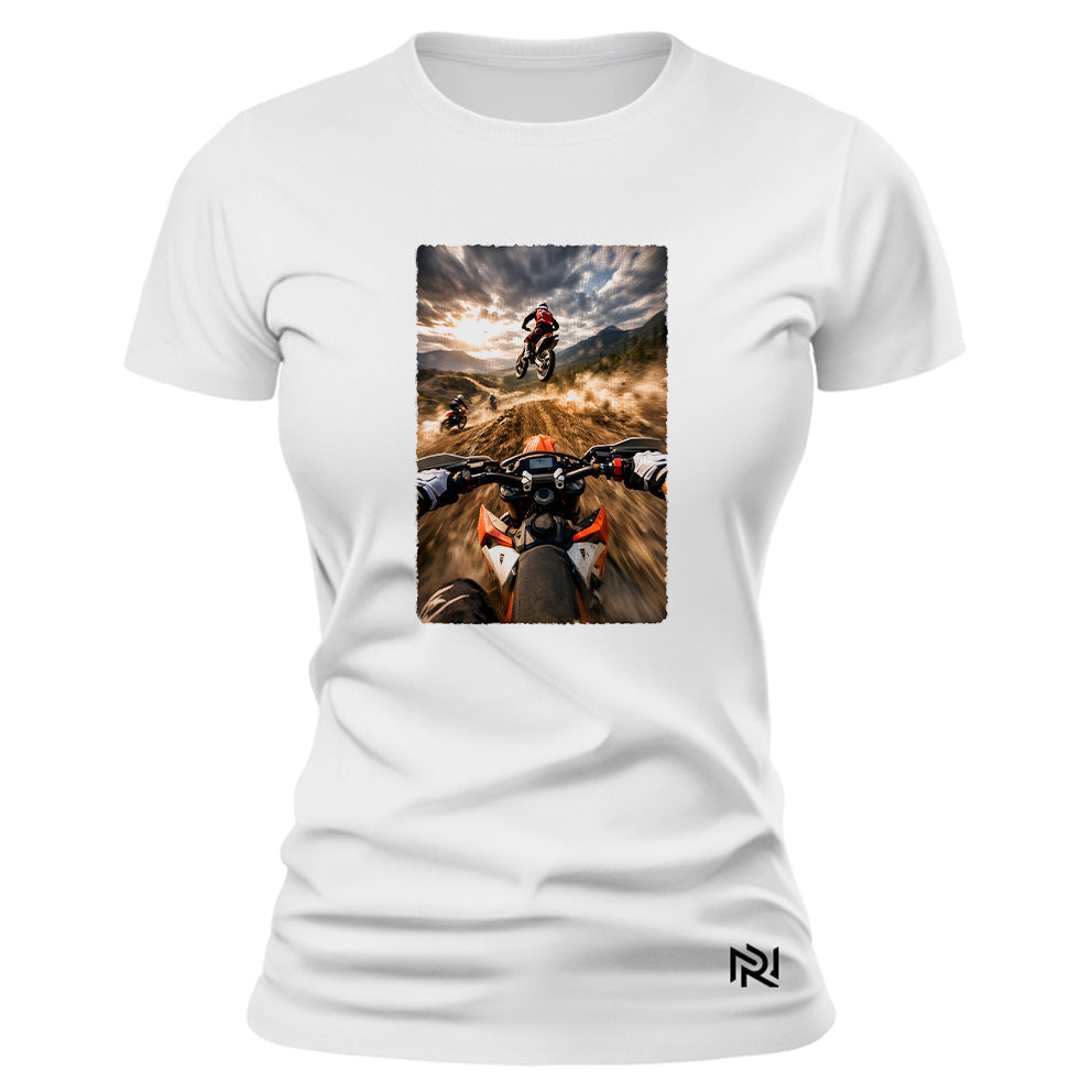 Camiseta Feminina Baby Look POV Motocross