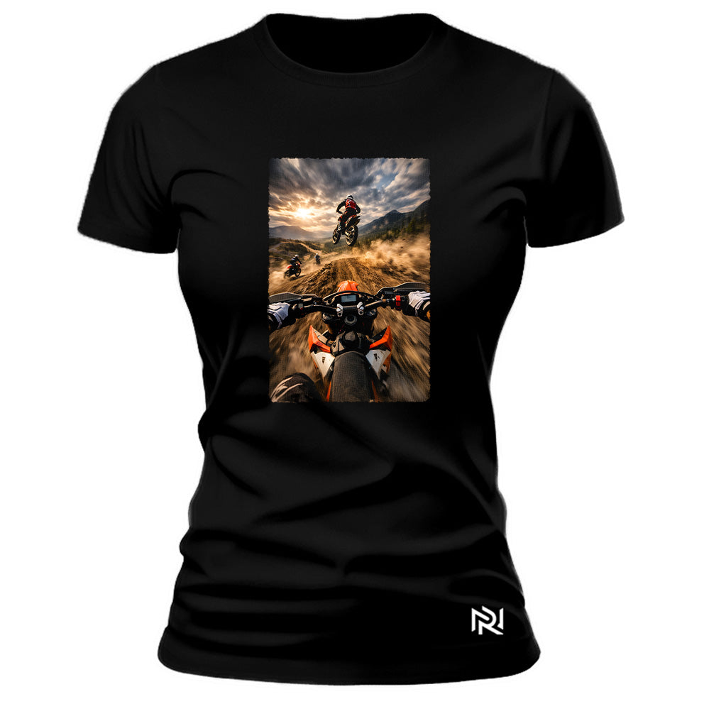 Camiseta Feminina Baby Look POV Motocross