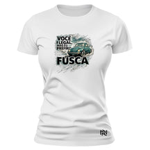 Camiseta Feminina Baby Look Prefiro Fusca