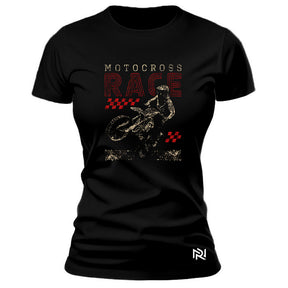 Camiseta Feminina Baby Look Race Motocross