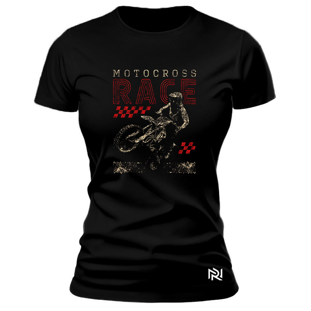 Camiseta Feminina Baby Look Race Motocross