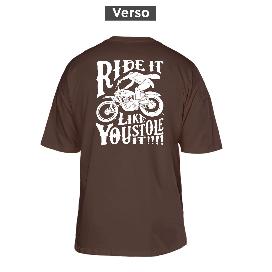 Camiseta Oversized Ride Stole, costas: estampa principal