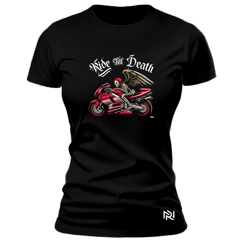 Camiseta Feminina Baby Look Ride Till Death