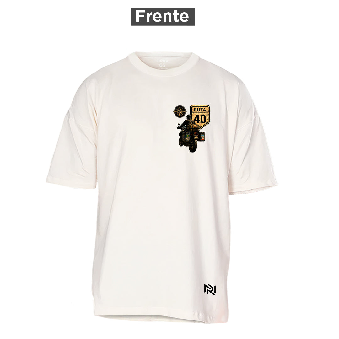 Camiseta Oversized Rumo ao Fim do Mundo, frente