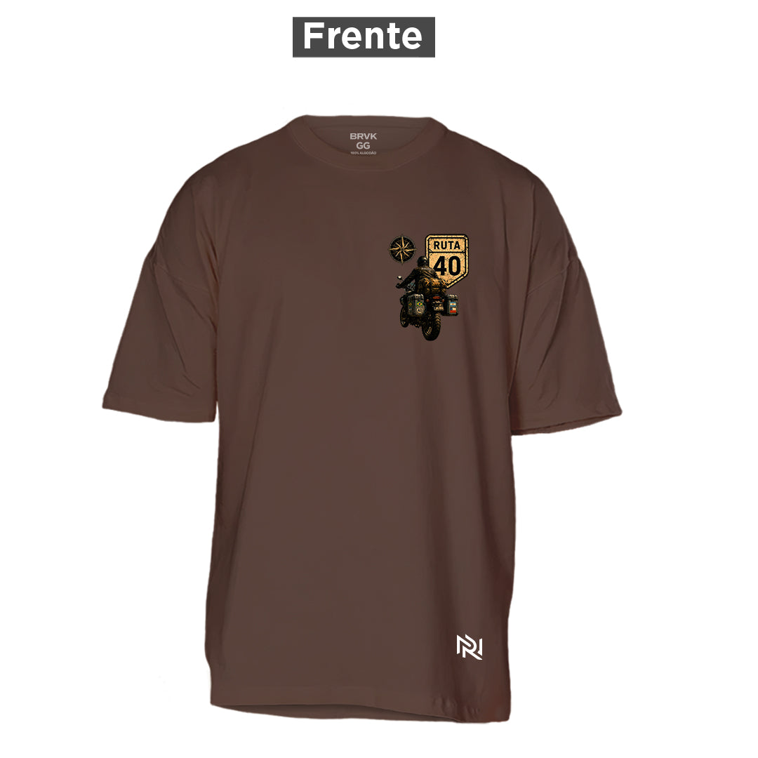 Camiseta Oversized Rumo ao Fim do Mundo, frente