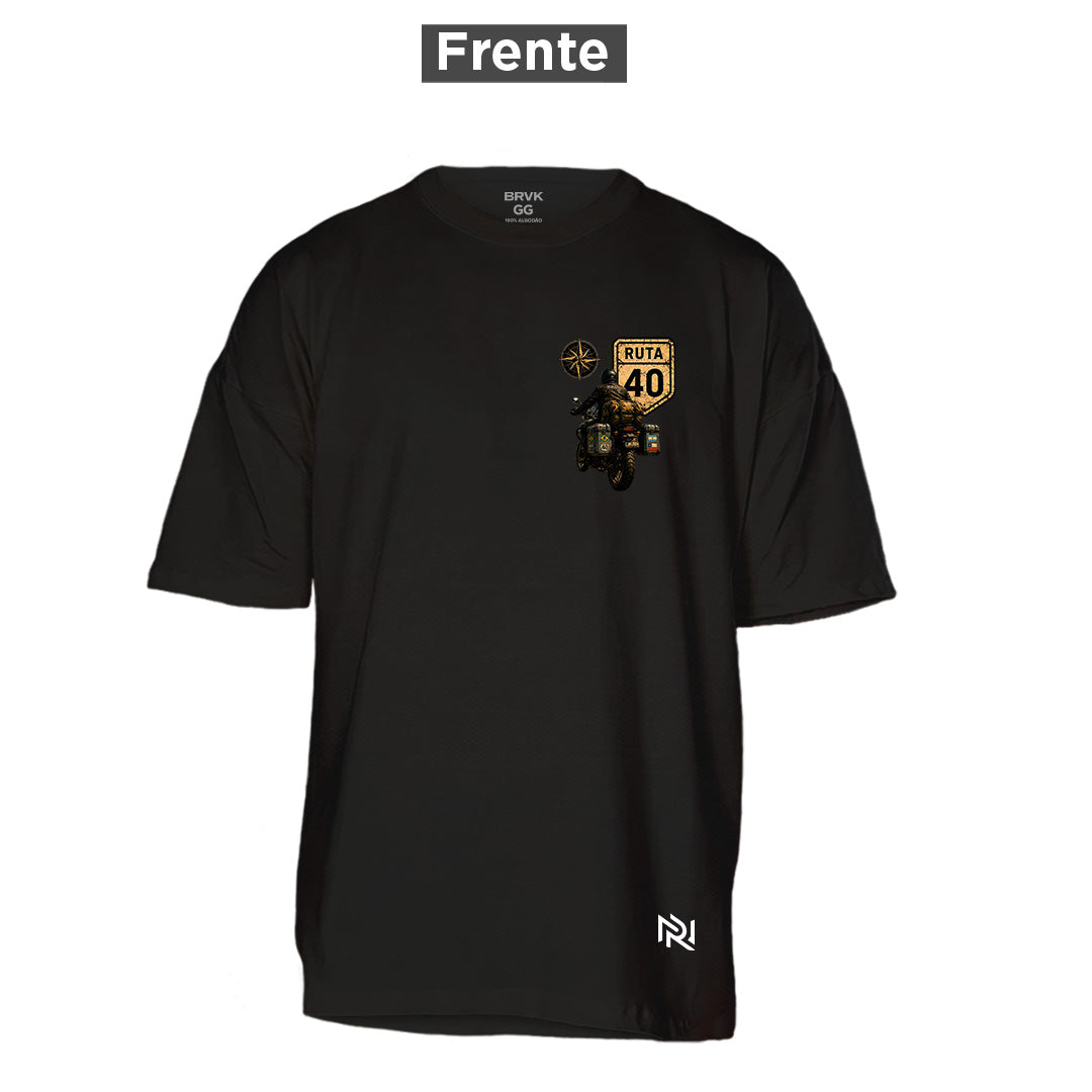 Camiseta Oversized Rumo ao Fim do Mundo, frente