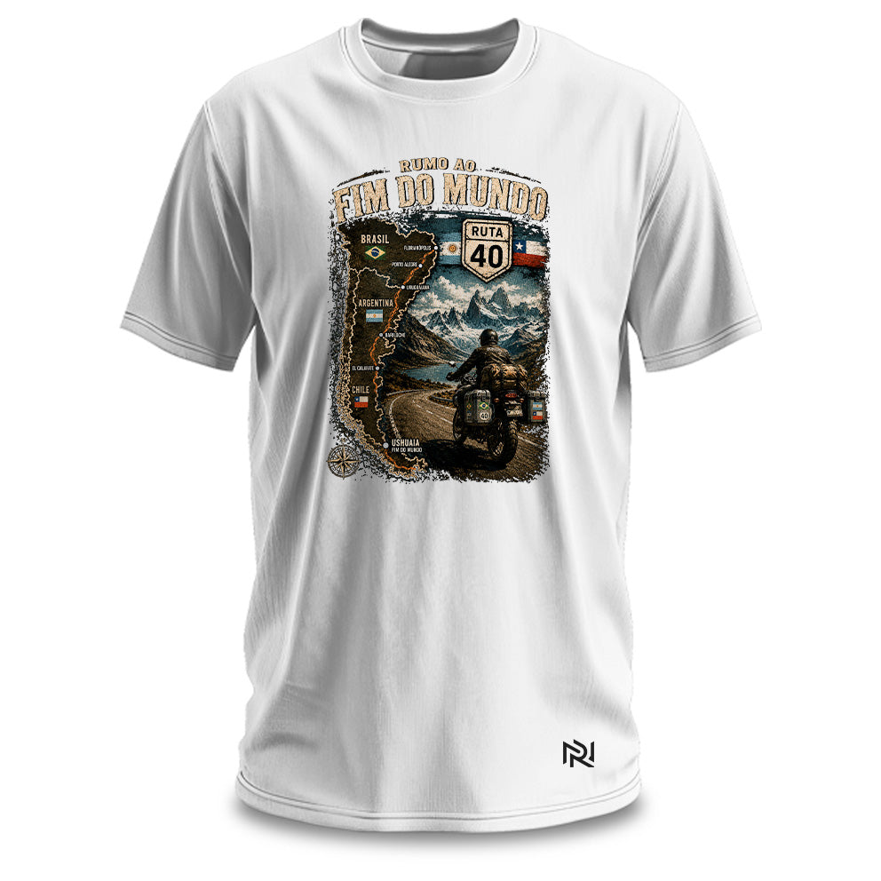 Camiseta Masculina Rumo Ao Fim Do Mundo