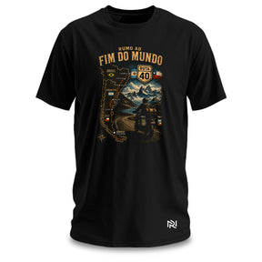 Camiseta Masculina Rumo Ao Fim Do Mundo