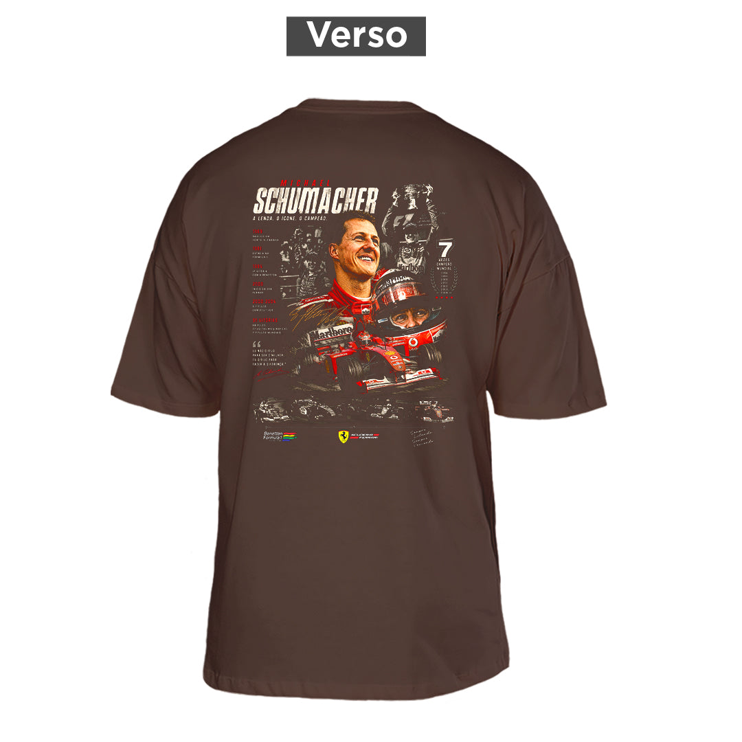 Camiseta Oversized Schumacher, costas: estampa principal