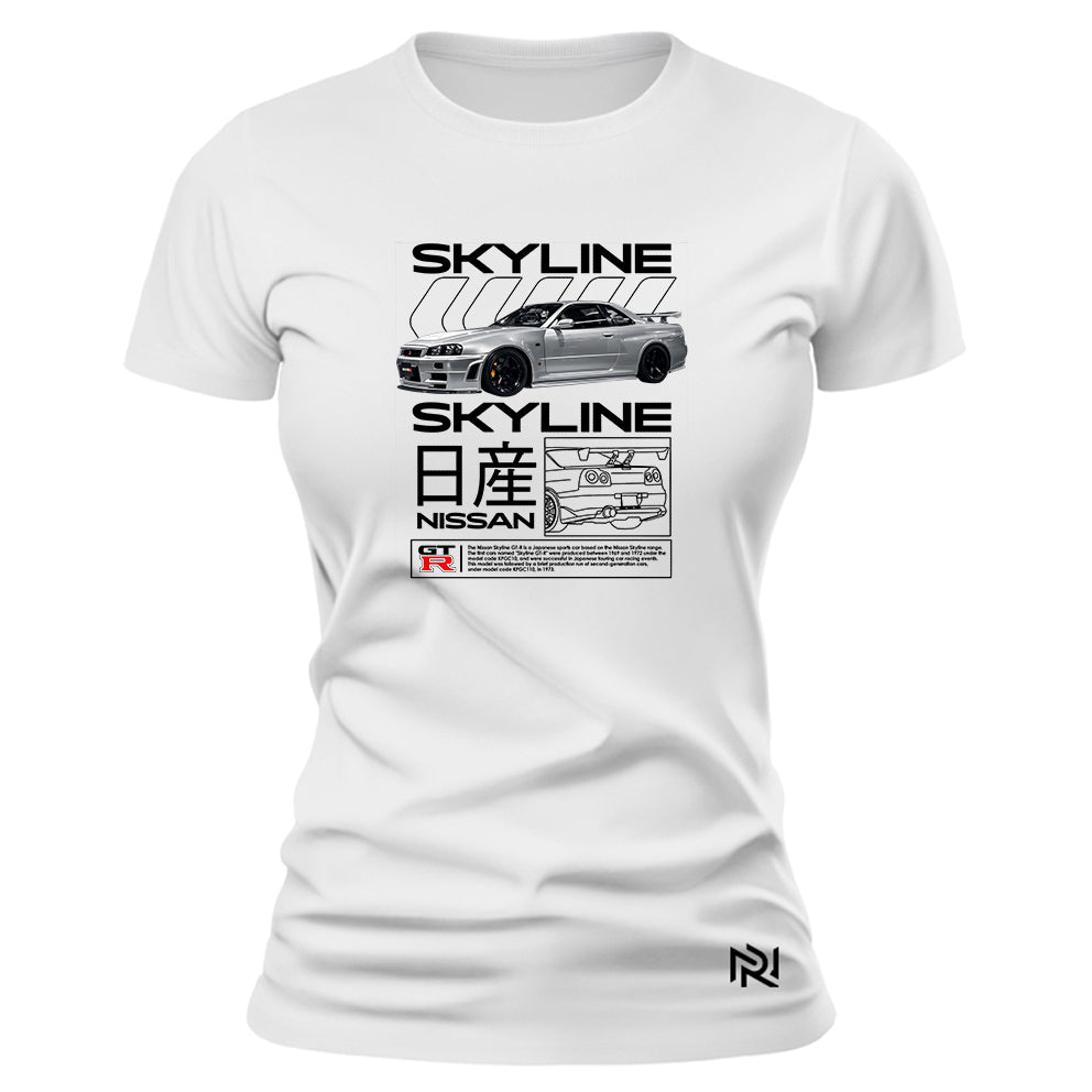 Camiseta Feminina Baby Look Skyline