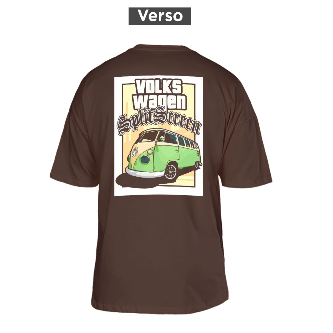 Camiseta Oversized VW Split Screen, costas: estampa principal
