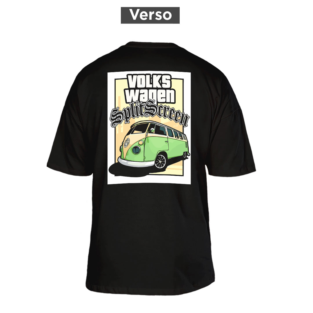 Camiseta Oversized VW Split Screen, costas: estampa principal