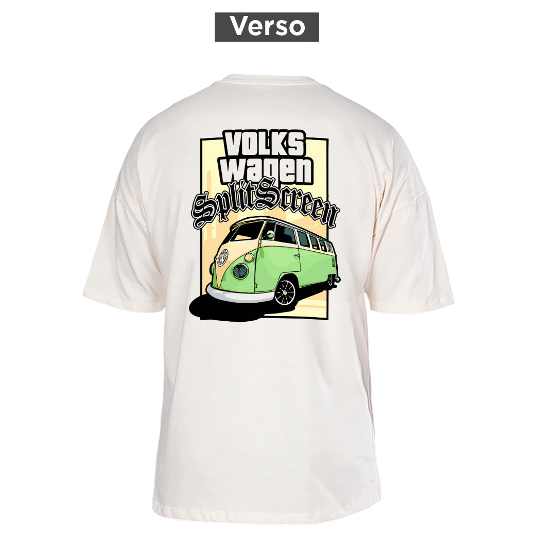 Camiseta Oversized VW Split Screen, costas: estampa principal