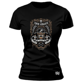 Camiseta Feminina Baby Look Twin Angels