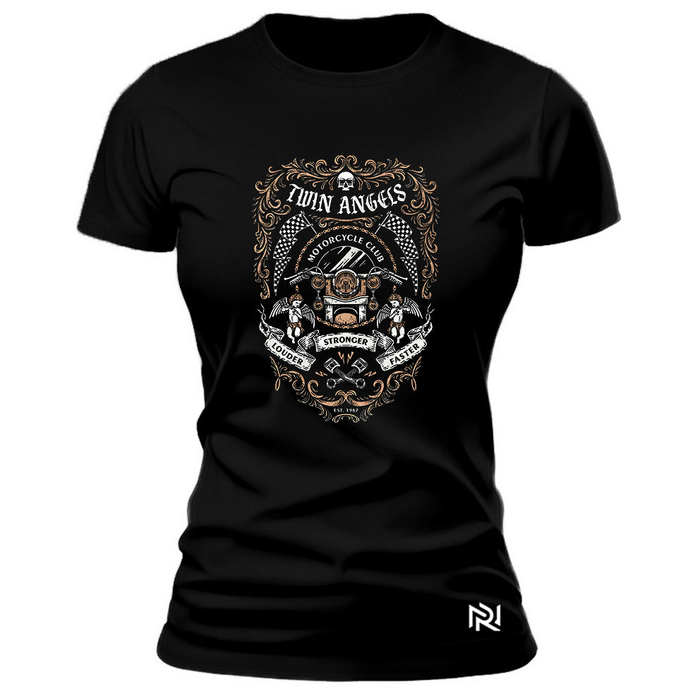 Camiseta Feminina Baby Look Twin Angels