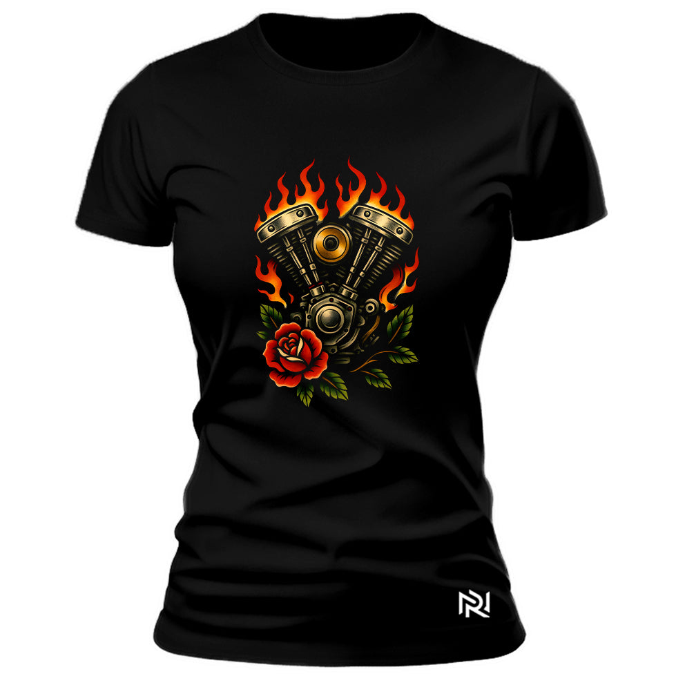 Camiseta Feminina Tattoo Motor