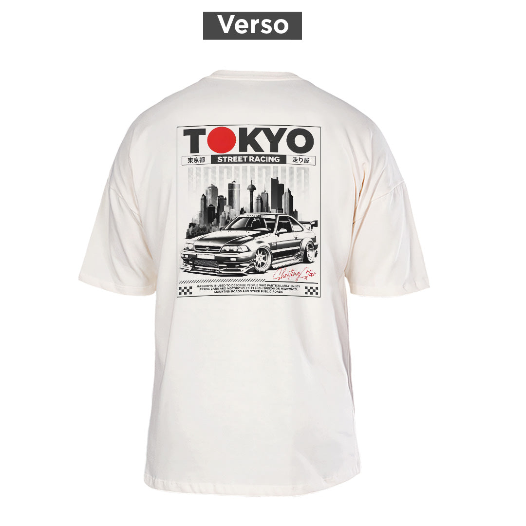 Camiseta Oversized Tokyo, costas: estampa principal
