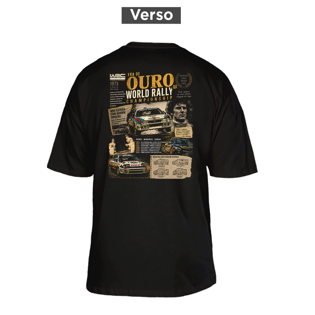 Camiseta Oversized World Rally, costas: estampa principal