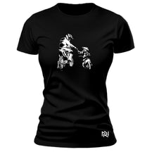 Camiseta Feminina Baby Look Motocross Pai e Filho