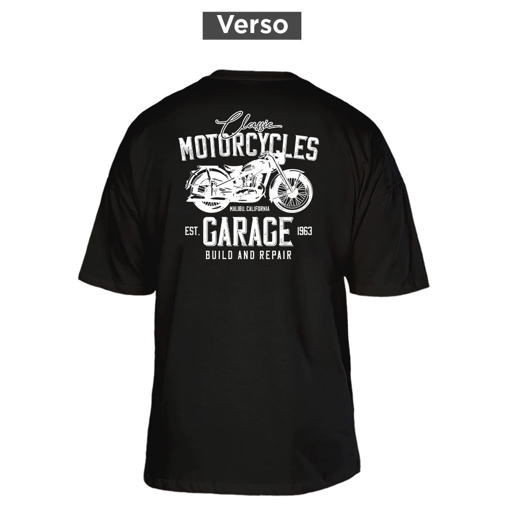 Camiseta Oversized Motorcycles, costas: estampa principal