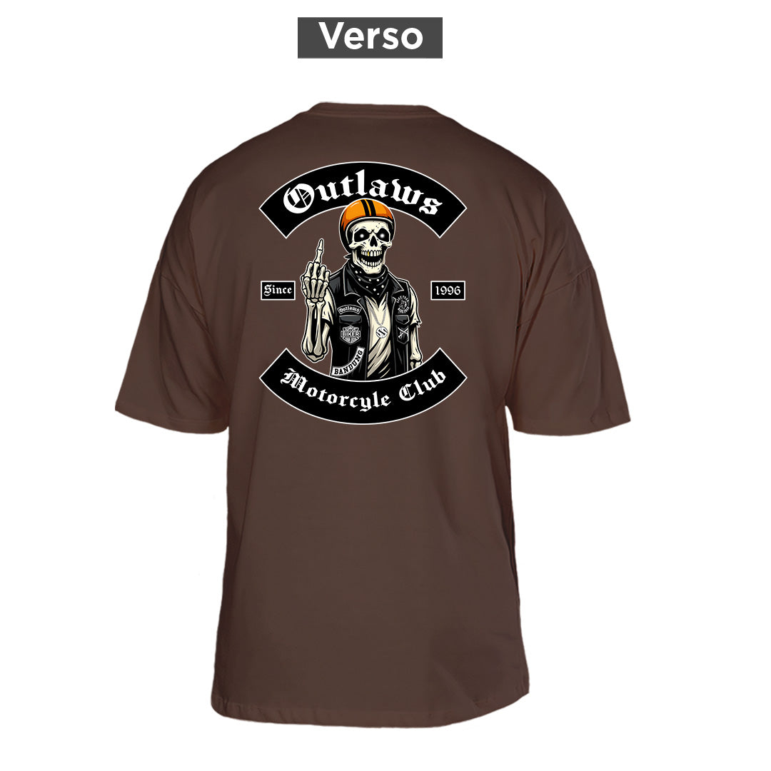 Camiseta Oversized Outlaws, costas: estampa principal