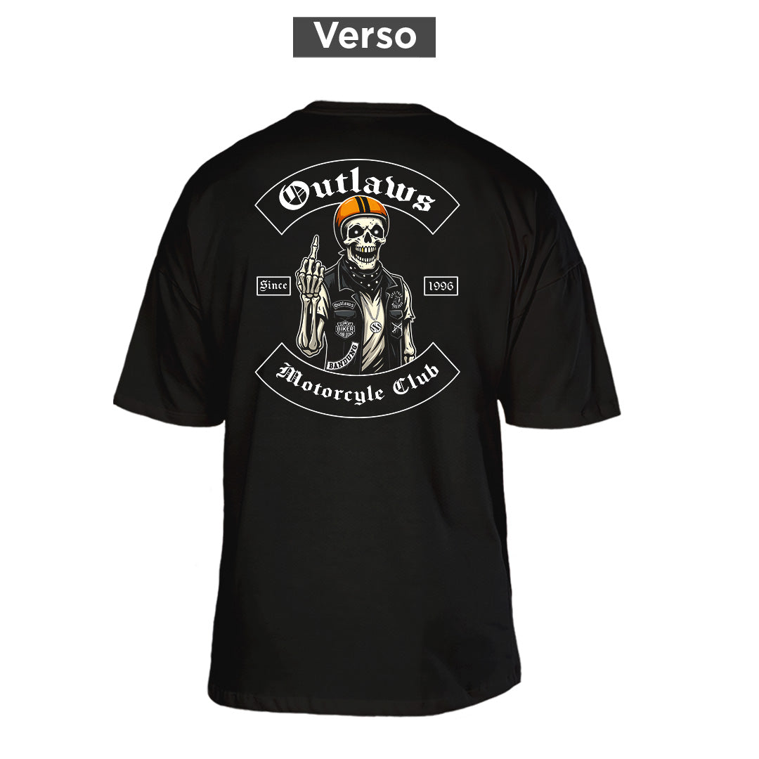 Camiseta Oversized Outlaws, costas: estampa principal