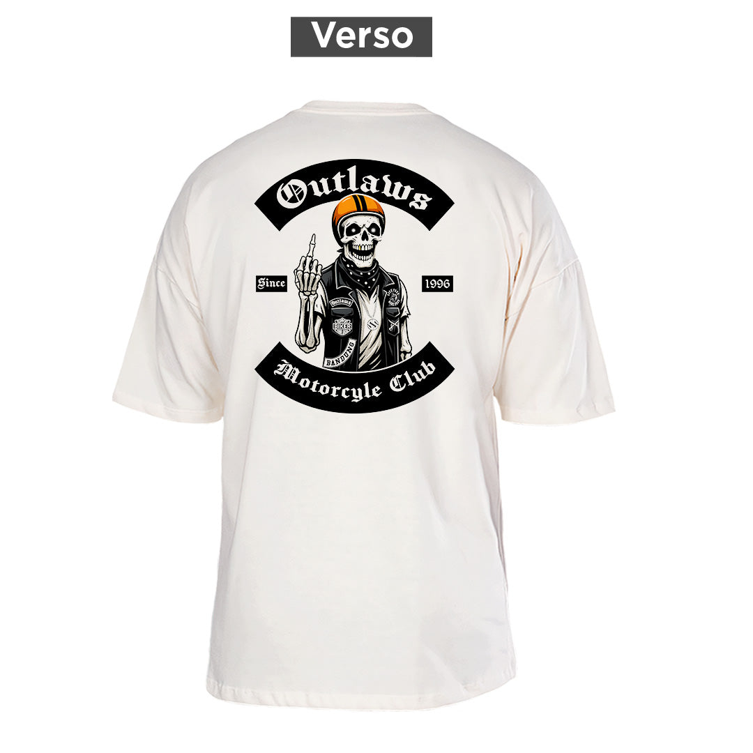 Camiseta Oversized Outlaws, costas: estampa principal