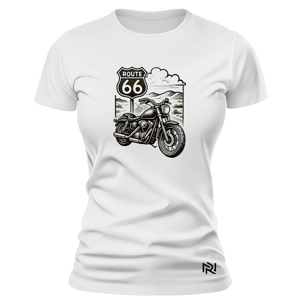 Camiseta Feminina Baby Look Rota 66