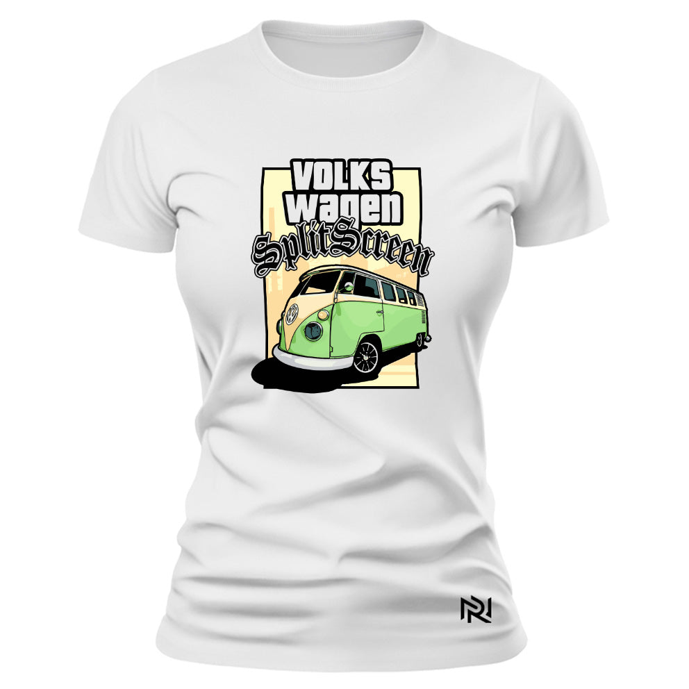 Camiseta Feminina Baby Look VW Split Screen